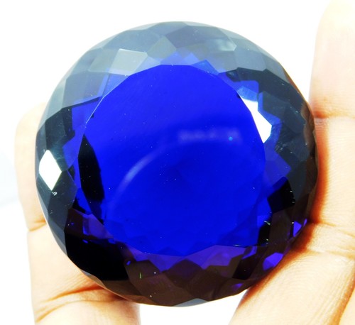 Natural 442.90 Ct Brazilian Blue Topaz Round Cut Loose Gemstone Certified - Picture 7 of 7
