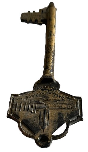 KEY to 1933 CHICAGO Worlds Fair “A Century Progress” Brass w/Gold Tone 8.5”x2.5” - Picture 15 of 16