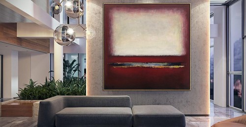 Mark Rothko Large Abstract Painting Acrylic Painting On Canvas Home Decor - Picture 3 of 7