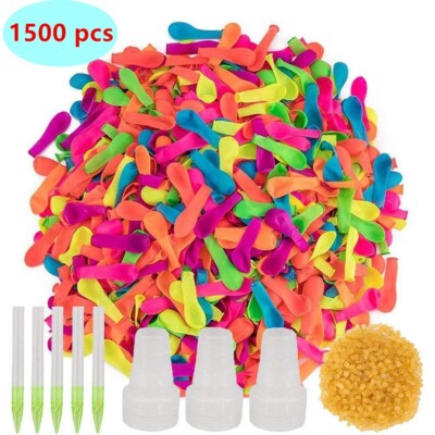 1500 Pcs Water Balloons Assorted Colors With Refill Kits Pool Party ...