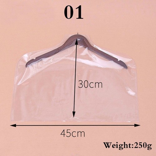 10PCS Clear Clothes Dust Cover for Garment Coat Jacket Shirt Moisture Proof Home - Picture 9 of 14