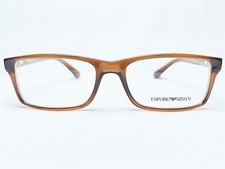 NEW Emporio Armani EA3065 5374 Mens Brown Rectangle Eyeglasses Frames 54/17 140