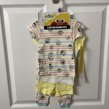 Sesame Street 2 Cotton Pajama Sets Size 12 Months Brand New EE