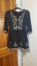 Free People Women's Embroidered & Embellished Mini Dress Sz 0