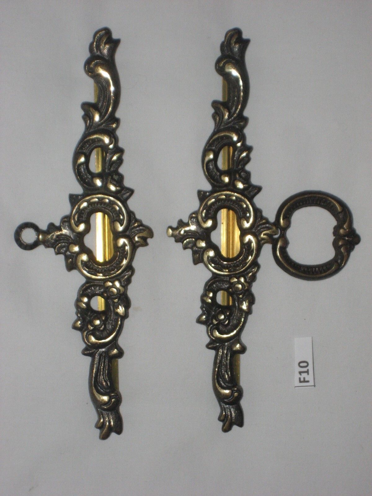 F10 Antique Ornate Brass Bell Pull Hardware 5 3/4" 150 mm Klokkestreng