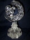 Vintage Pressed Glass Perfume Bottle - Bird Stopper — photo 1