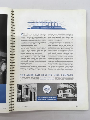 The Architectural Forum October, 1935, Vol. LXIII, NO. FOUR, Paperback - Picture 6 of 7
