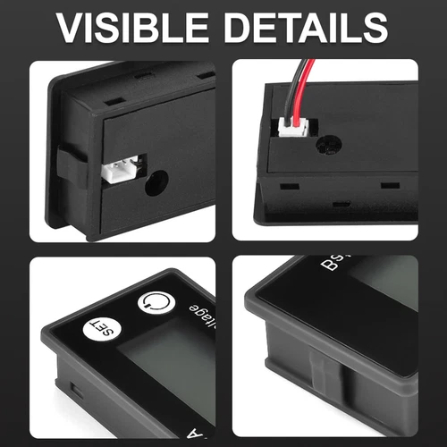 2x Farb Batterie Kapazität Monitor Messgerät DC8-100V 12/36/48V Prozent Spannungen - Bild 10 von 20