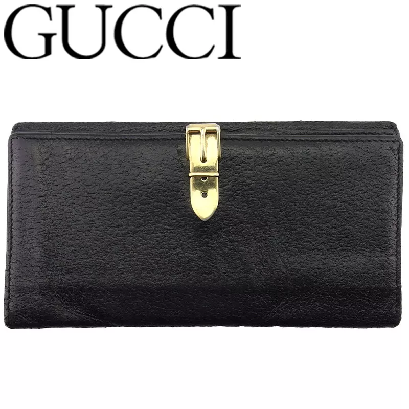 Ceinture portefeuille longue GUCCI design cuir authentique occasion T22179