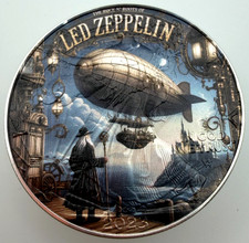 Moneda de dólar de plata Led Zeppelin - American Silver Eagle 1 oz .999 edición limitada