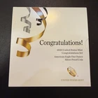 2020 US Mint Congratulations Set American Proof Silver Eagle .999 1oz   VIN2
