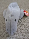 Ty Manny Manatee Beanie Babies w/ Tag - 5 1/2 in, Vintage, 1995, Gray