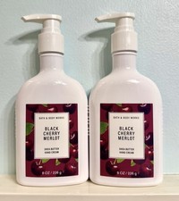 ~2~ NEW Bath & Body Works BLACK CHERRY MERLOT ~Shea Butter Hand Cream~ 8oz Pump