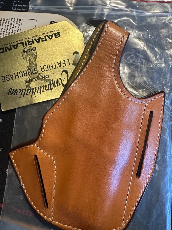 Funda de cuero vintage SAFARILAND #28 S&W 469 9 mm diestro como nueva stock antiguo Foto 2 de 4