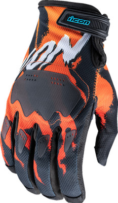 ICON Hooligan Rad Dawn Gloves Orange 3XL Mesh Knuckle Insert 3301-4862