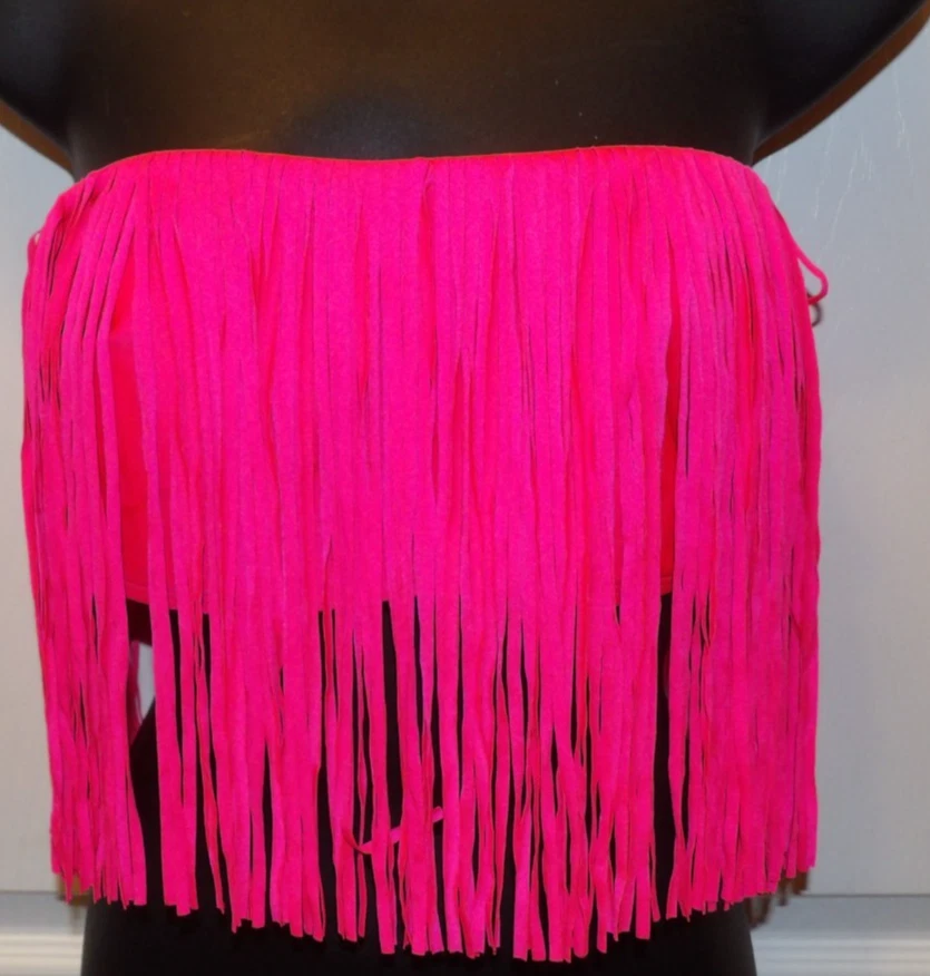 BIKINI GIANNI BIANNI ROSA CALIENTE 2 PIEZAS TALLA GRANDE-SIN TIRANTES FLECOS LARGOS EN PARTE SUPERIOR FORRADA Foto 4 de 4