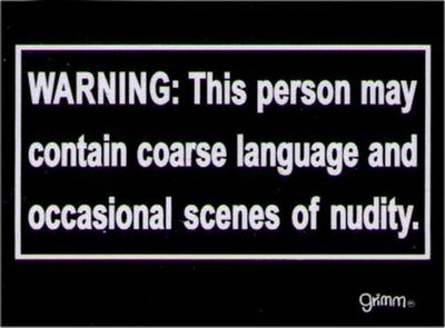 Grimm Warning Person May Contain Coarse Language Scenes of Nudity Humor Magnet G