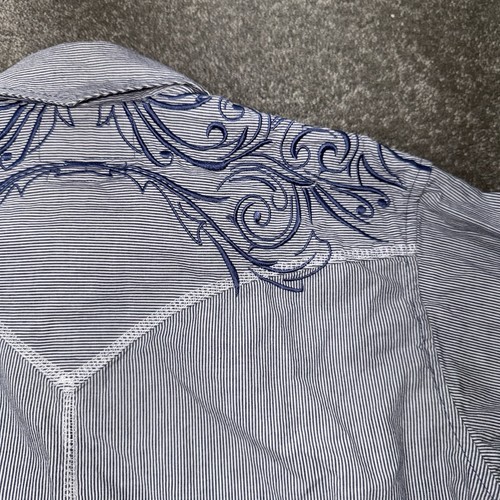 Camisa Occidental Brooks & Dunn Panhandle Delgada Perla Bordada a Presión Pequeña Vaquera - Imagen 13 de 14