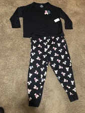 Joyspun Women's Teddy Bear Top & Jogger Pants Pajama Set 2X (18W-20W) See Below