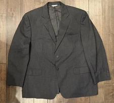 Joseph & Feiss Men's Blazer Jacket Sport Coat Size 48R Dark Grey 100% Wool