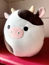 Squishmallows 11  Connor The Cow Plush Black  White