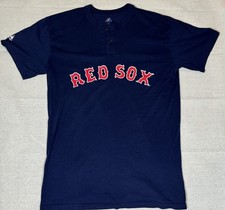 Majestic Red Sox Graphic T-Shirt - Navy Blue and Red L