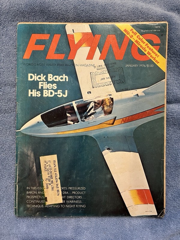 Aviation Collectors - Historic 1976 Richard Bach Flying Magazine Cover Story