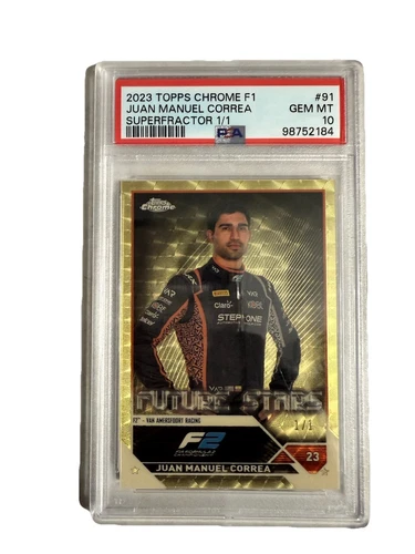 2023 Topps Chrome F1 Juan Manuel Correa Superfractor 1/1 Gem 10