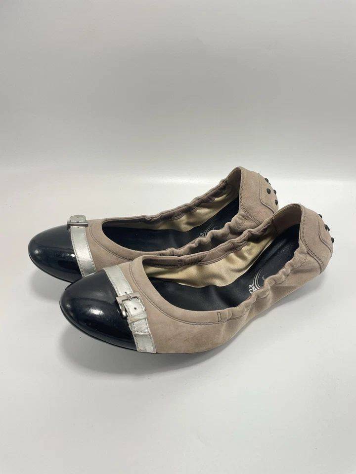 Tods 麂皮绒帽头驾驶 Mocs 平底鞋 38.5 码 — 第 3/4 张图片