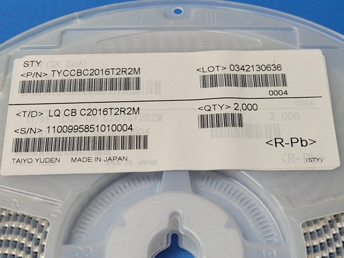 (25 PCS) CBC2016T2R2M TIAYO YUDEN FIXED IND 2.2UH 720MA 260MOHM SM ROHS - 第 1/4 張圖片