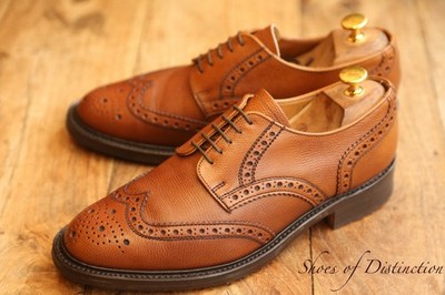 Tricker's Trickers hellbraune Leder Derby Brogue Schnürschuhe UK 8,5 US 9,5