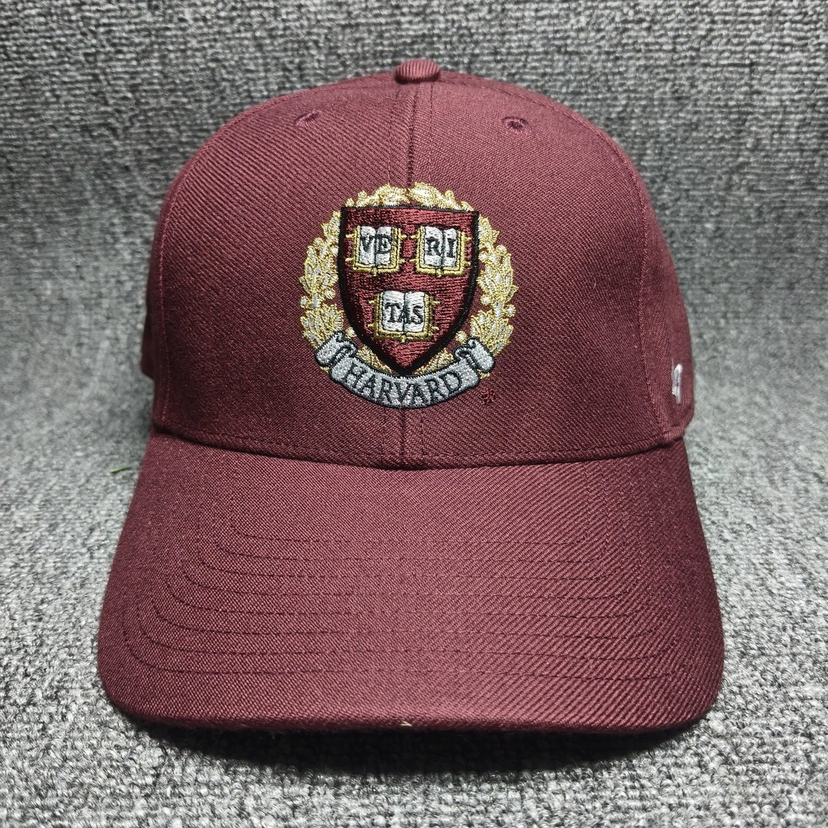 '47 Brand Harvard NCAA Burgundy Strapback Cap Crest Curved Bill Hat