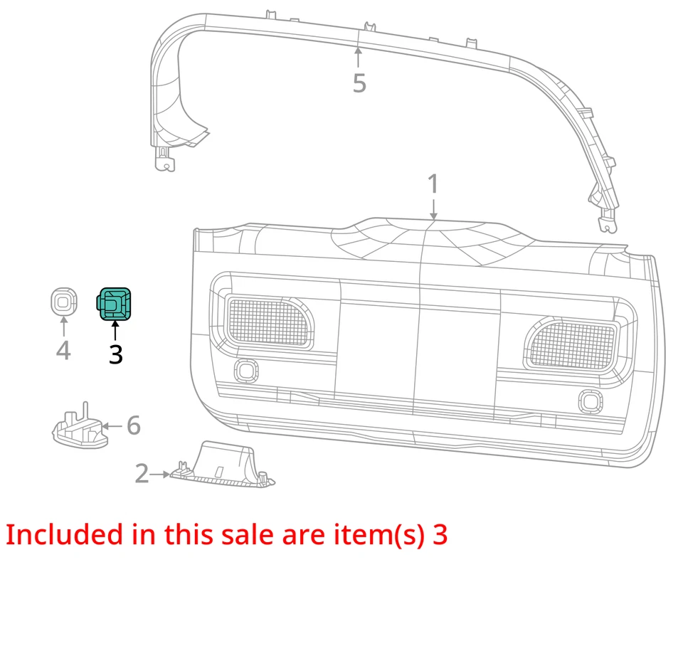 2021-2023 Jeep Grand Cherokee Wagoneer задний грузовой фонарь туалетный столик 68430407AB - Изображение 3 из 4