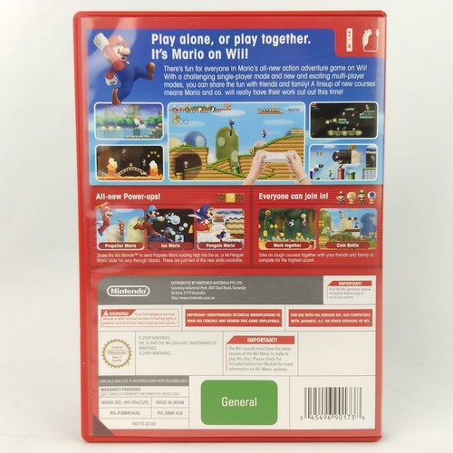 'New' Super Mario Bros. Nintendo Wii AUS PAL Complete With Manuals Free Postage - Picture 5 of 7