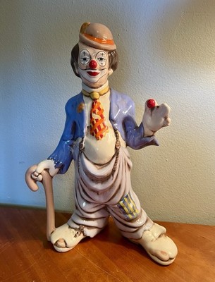 CAPODIMONTE Bijoux Terner Miami  Made In italy  Veg Hand Panted Porcelain Clown