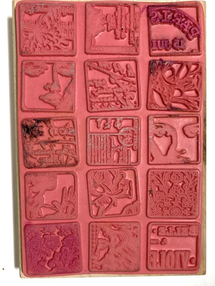 Paris Moments 块橡皮图章木山汉普顿艺术 Jill Meyer 3.5x5 — 第 3/3 张图片