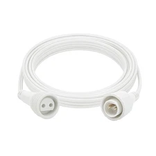 Extension Cord 13Ft 5/8inch Plug Connectors for LED Lights Indoor Outdoor WHIT