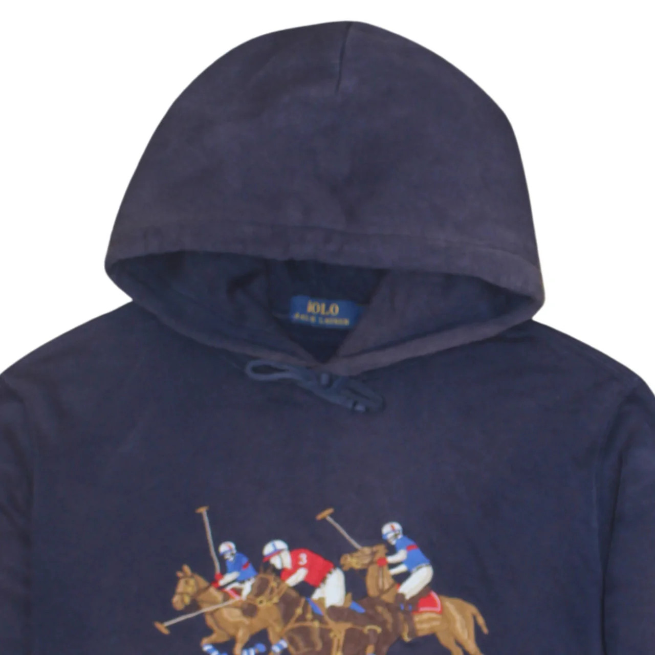 Polo Ralph Lauren 90's Lightweight Pullover Hoodie Small Navy Blue image 3
