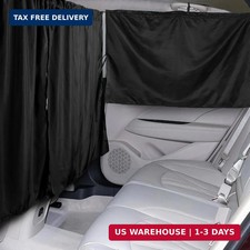 Set of 3 Car Privacy Curtains - 95 Light Blocking Fabric Rear Seat Side Windo