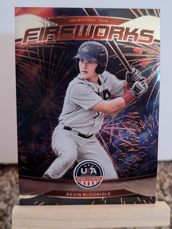 2026 Panini Stars & Stripes USA Baseball #5 Kevin McGonigle Fireworks- Tigers