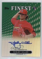 2013 Topps Finest Rookie Refractor Green 76/125 Shelby Miller #RA-SM Auto 0c6