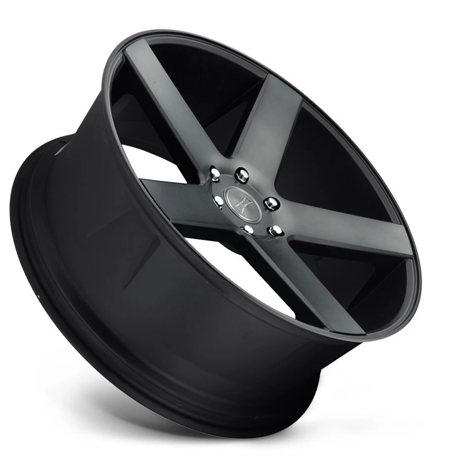 Set 4 22" DUB S116 Baller 22x8.5 5x4.5 Matte Black Double Tint Wheels 38mm Rims - Image 4 of 4