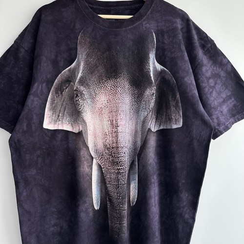 The Mountain Elephant Head Graphic T-Shirt X-LARGE Purple Wildlife Animal Tee - Picture 4 of 6