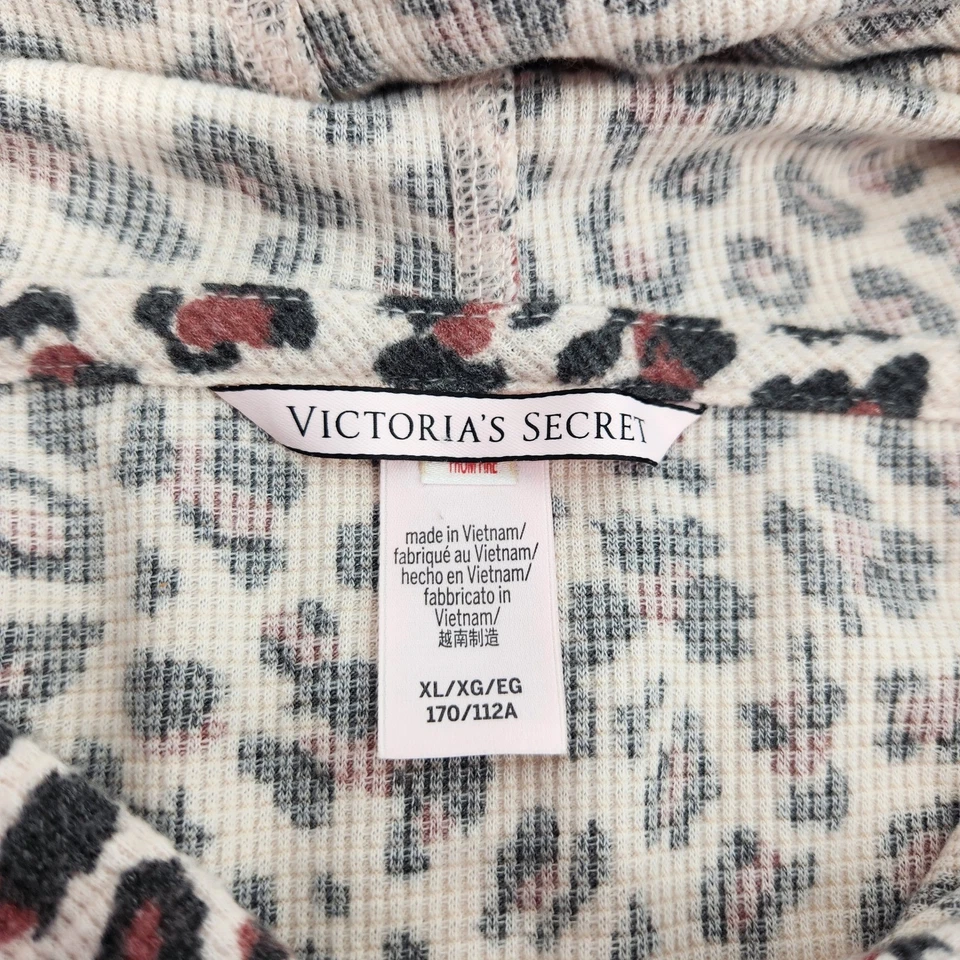 Sudadera con Capucha Victoria's Secret Estampado Leopardo Térmico Capucha Cuello Pullover XL Foto 3 de 4