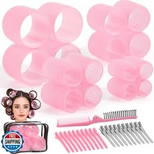 Obeoby 4 Sizes Rollers Hair Curlers for Women, 38 Pcs Set Hair Rollers Heatle