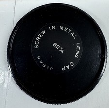 Vintage Screw In Metal Lens Cap 62mm Japan Black