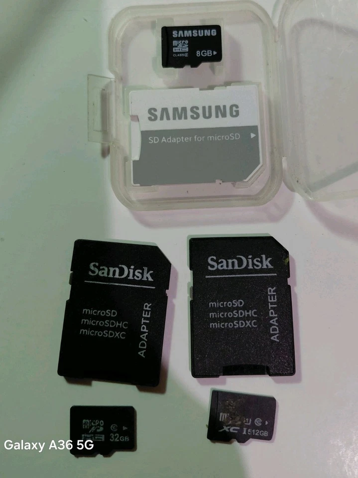 Samsung SD Adapter w/8GB Micro SD Card | SanDisk SD Adapters 32GB & 512GB SD - Image 2 of 2