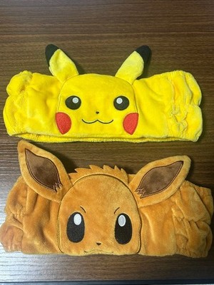 Pokemon Hairband Set of 2 Pikachu Eevee Face Wash Skin Care Gift