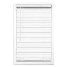 White Cordless Room Darkening Vinyl Blinds with 2 In. Slats - 70 In. W X 64 In. 