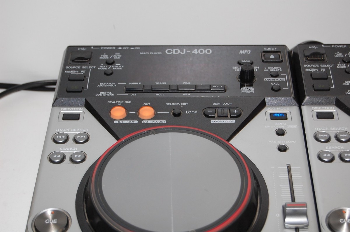 Pair of Pioneer CDJ-400 Pro DJ USB MP3 CD Player Turntables L@@K